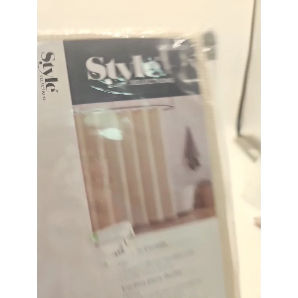 Style Selectio Waffle Weave Shower Curtain 70x72 Beige New